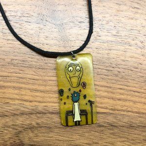 Rick and Morty Shrinky Dink Necklace
